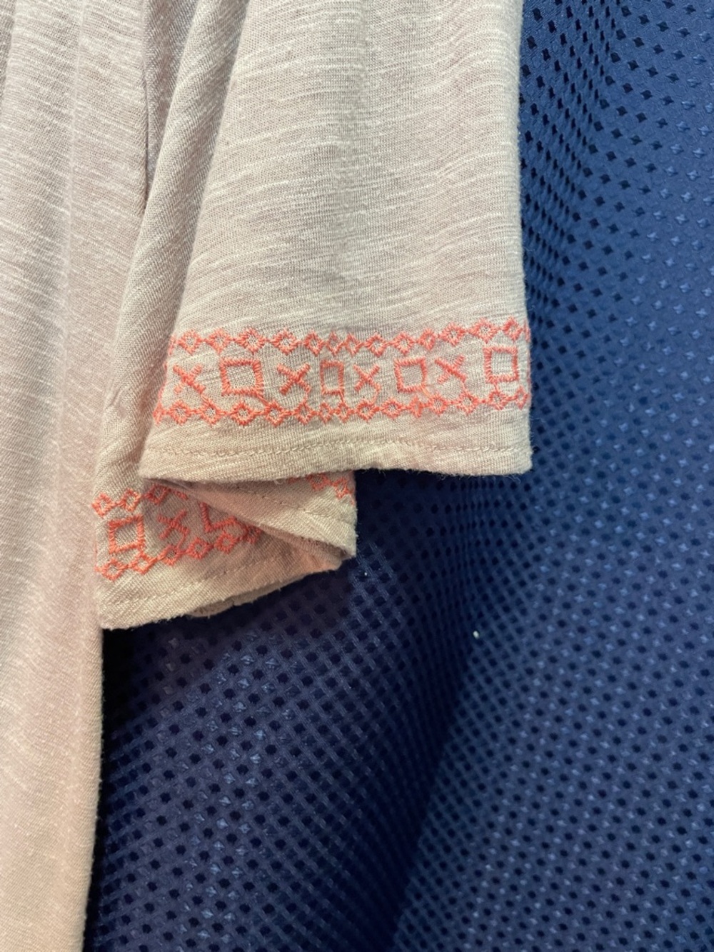 Umgee Cream Tunic with Coral Embroidery - Picture 7 of 11